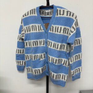 MIU MIU blue striped cardigan
